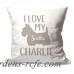 4 Wooden Shoes Personalized I Love My Scottish Terrier (Scottie) Throw Pillow FWDS1672